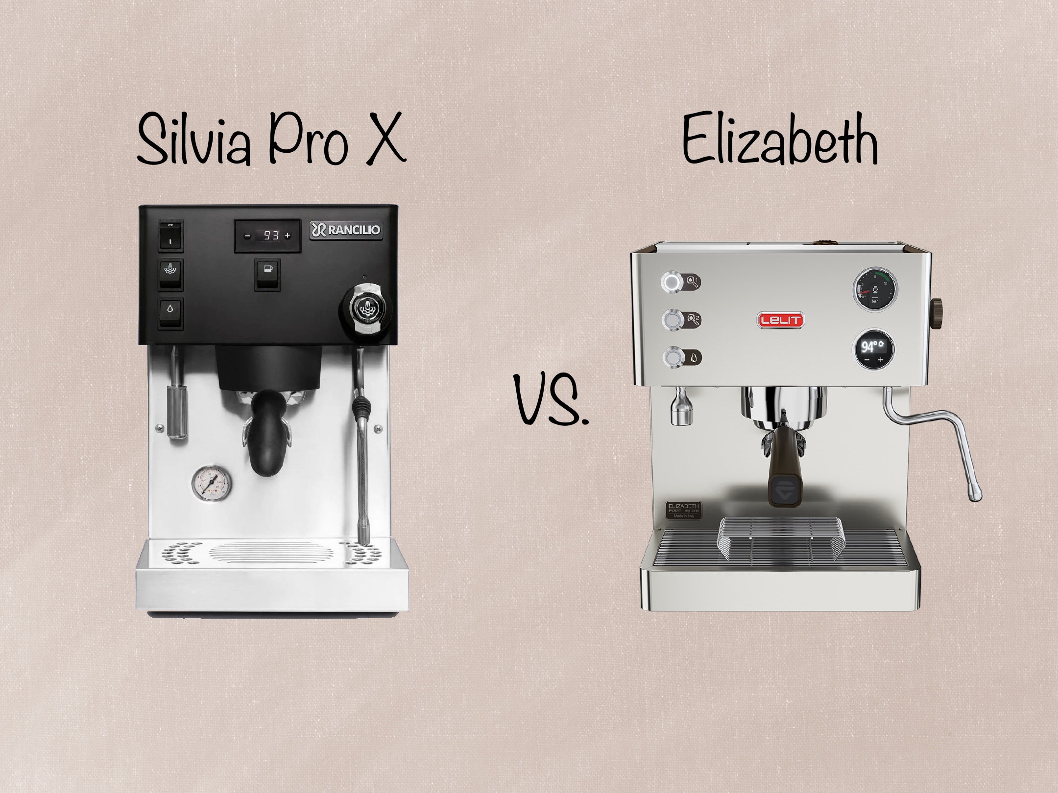 Rancilio Silvia Pro X vs. Lelit Elizabeth