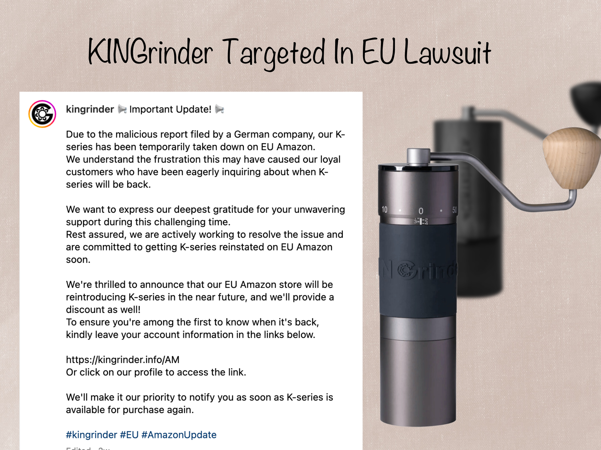 KINGrinder Targeted In IP Lawsuit 2024